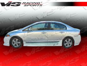 2006-2008 Honda Civic 4dr Alfa Style Side Skirts by ViS - VIS-06HDCVC4DALF-004