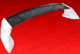 2006-2009 Honda Civic 4dr RR FRP Trunk Wing w/ Carbon Center by ViS - VIS-06HDCVC4DRR-003C