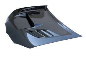 2006-2007 Subaru WRX 4DR VS 2 Style Carbon Fiber Hood by ViS Racing - 06SBWRX4DVS2-010C