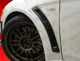 2008-2015 Mitsubishi EVO X 4dr Carbon Fiber Fender Inserts by ViS - VIS-08MTEV104DOE-037C