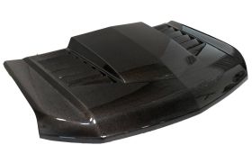 2019-2020 Chevrolet Silverado 2500/3500 2DR/4DR TMS Style Carbon Fiber Hood by ViS Racing - 19CHSILHD4DTMS-010C
