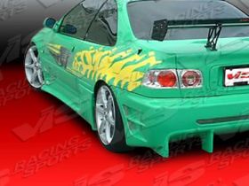 1992-1995 Honda Civic 2dr Wave Style Side Skirts by ViS - VIS-92HDCVC2DWAV-004