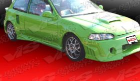 1992-1995 Honda Civic HB Kombat Style Side Skirts by ViS - VIS-92HDCVCHBKOM-004