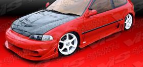1992-1995 Honda Civic HB Wave Style Side Skirts by ViS - VIS-92HDCVCHBWAV-004