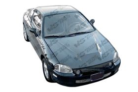 1993-1997 Honda Del Sol Invader Carbon Fiber Hood by ViS Racing - VIS-93HDDEL2DVS-010C