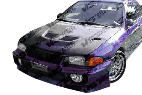 1993-1996 Mitsubishi Mirage 4DR EVO 5 Carbon Fiber Hood by ViS Racing - VIS-93MTMIR4DEV-010C