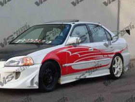 1996-2000 Honda Civic Evolution Side Skirts by ViS - VIS-96HDCVC2DEVO-004