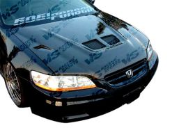 1998-2002 Honda Accord 2DR EVO Carbon Fiber Hood by ViS Racing - VIS-98HDACC2DEV-010C
