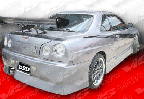 1999-2004 Nissan Skyline R34 2dr B Speed FRP Rear Bumper by ViS - VIS-99NSR342DBSP-002