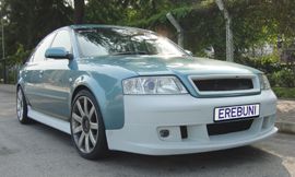 1998-2001 Audi A6 Euro Tech Style Front Bumper by ViS - VIS-98AUA64DET-002