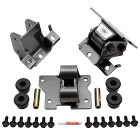 WCFab 2001-2010 Duramax HD Engine Mounts Kiwi Green Single Stage Powder Coating - WCF100158-KIWI - Wehrli Custom Fabrication