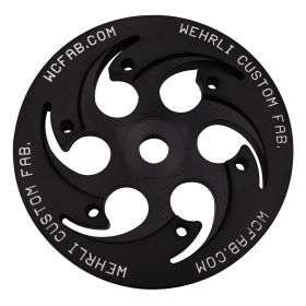 WCFab 2001-2016 Duramax Twin CP3 Pulley Shallow Offset Black Anodized Finish - WCF100272 - Wehrli Custom Fabrication