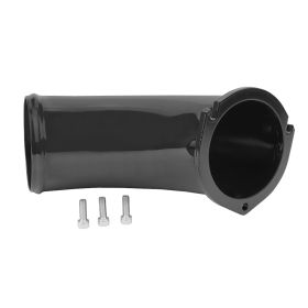 WCFab 2001-2004 LB7 Duramax 3 1/2 Inch Intake Horn Satin Black Single Stage Powder Coating - WCF100342-SATIN - Wehrli Custom Fabrication