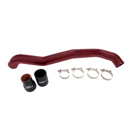WCFab 2011-2016 LML Duramax Driver Side 3 Inch Intercooler Pipe Red Two Stage Powder Coating - WCF100353-RED - Wehrli Custom Fabrication
