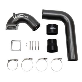 WCFab 2003-2007 5.9L Cummins 3.5 Inch Intake Horn and Driver Side Intercooler Pipe Illusion Purple Two Stage Powder Coating - WCF100528-IP - Wehrli Custom Fabrication