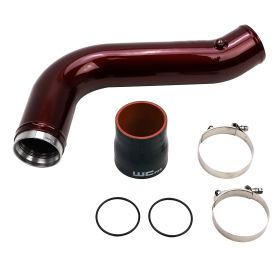 WCFab 2017+ L5P Duramax Passenger Side 3.5 Inch Intercooler Pipe Apple Frost Two Stage Powder Coating - WCF100530-AF - Wehrli Custom Fabrication