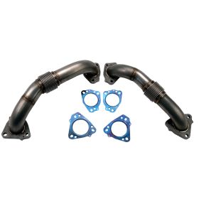 WCFab 2017-2019 L5P Duramax 2 Inch Stainless Steel Up Pipe Kit w/ Gaskets - WCF100624 - Wehrli Custom Fabrication