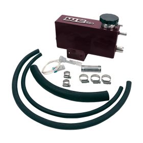 WCFab 2001-2006 LB7/LLY/LBZ Duramax Twin Turbo Style Coolant Tank Kit Black Hammer Tone Single Stage Powder Coating - WCF100642-BHT - Wehrli Custom Fabrication