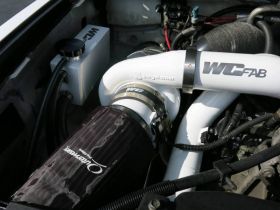 WCFab 2007.5-2010 LMM Duramax Twin Turbo Style Coolant Tank Kit Orange Frost Two Stage Powder Coating - WCF100643-OF - Wehrli Custom Fabrication