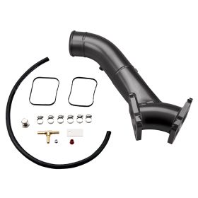WCFab 2001-2004 LB7 Duramax 3 Inch Fabricated Y-Bridge Only Bengal Silver Single Stage Powder Coating - WCF100649-BS - Wehrli Custom Fabrication