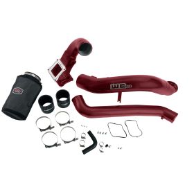 WCFab 2011-2016 LML Duramax Y-Bridge Kit with One Piece Intake Red Two Stage Powder Coating - WCF100691-RED - Wehrli Custom Fabrication