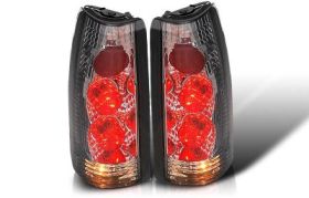1988-1998 Chevy C-10/CK Truck Euro Taillights - Chrome/Smoke - WJ20-0003-02
