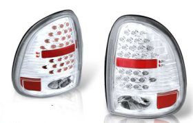1996-2000 Dodge Caravan Chrome/Clear LED Taillights - WJ20-0013-01