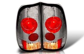 1997-2003 Ford F-150 Stepside Chrome/Smoke Euro Taillights - WJ20-0016-02