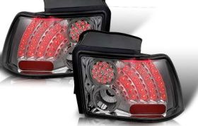 1999-2004 Ford Mustang Chrome/Smoke LED Taillights - WJ20-0019-02