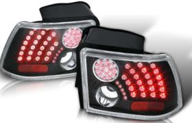 1999-2004 Ford Mustang Black/Clear LED Taillights - WJ20-0019-04