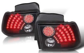 1999-2004 Ford Mustang Black/Smoke LED Taillights - WJ20-0019-05
