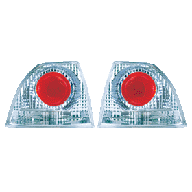 1994-1995 Honda Accord Euro Tail Lights - Chrome/Clear - WJ20-0026-01