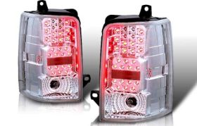 1997-1998 Jeep Grand Cherokee Chrome/Clear LED Taillights - WJ20-0038-01
