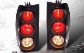 1998-2004 Nissan Frontier Black/Smoke Euro Taillights - WJ20-0043-05