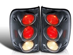 2001-2004 Toyota Tacoma Black/Clear Euro Taillights - WJ20-0046-04