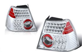 1999-2005 VW Jetta Chrome/Clear LED Taillights - WJ20-0048-01