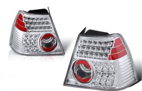 1999-2005 VW Jetta Chrome/Smoke LED Taillights - WJ20-0048-02
