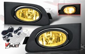 2001-2003 Honda Civic 2dr/4dr OEM Style Fog Lights - Yellow - WJ30-0036-12