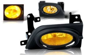 2006-2007 Honda Civic 4dr OEM Fog Lights - Yellow - WJ30-0059-12
