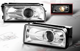 1992-1998 BMW E36 Halo Projector Fog Lights - Smoke - WJ30-0078-11