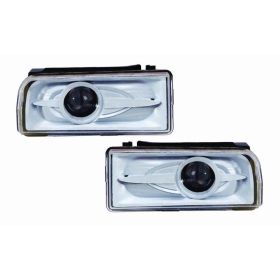 1992-1998 BMW E36 Halo Projector Fog Lights - Clear - WJ30-0078-09