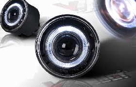 2005-2008 Jeep Grand Cherokee Halo Projector Fog Lights - Clear - WJ30-0094-09