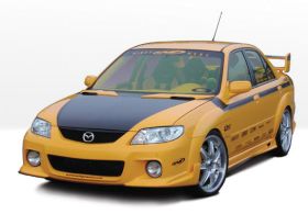 2001-2003 Mazda Protege 4dr MP5 w Flares Style Wings West Body Kit - WW-890790