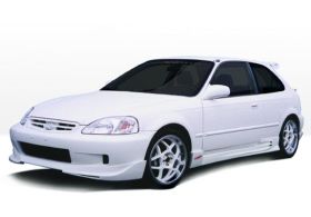 1999-2000 Honda Civic 3dr W Type Style Wings West Body Kit - WW-890476