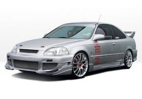 1999-2000 Honda Civic 2dr Avenger Style Wings West Body Kit - WW-890406