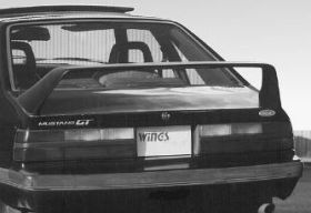 1979-1993 Ford Mustang F40 Style Hi-Wing Trunk Spoiler Wing w/ LED - WW-591055L