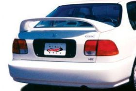 1996-2000 Honda Civic 4dr 7" Mid-Wing Trunk Spoiler - WW-591264