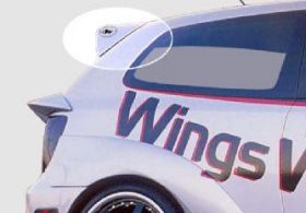 2002-2005 Honda Civic HB W-Type Style Roof Spoiler Wing w/ LED - WW-591577L