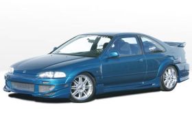 1992-1995 Honda Civic 2dr Avenger w Flares Style Wings West Body Kit - WW-890694