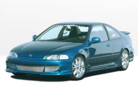 1992-1995 Honda Civic 2dr BigMouth Style Wings West Body Kit - WW-890696